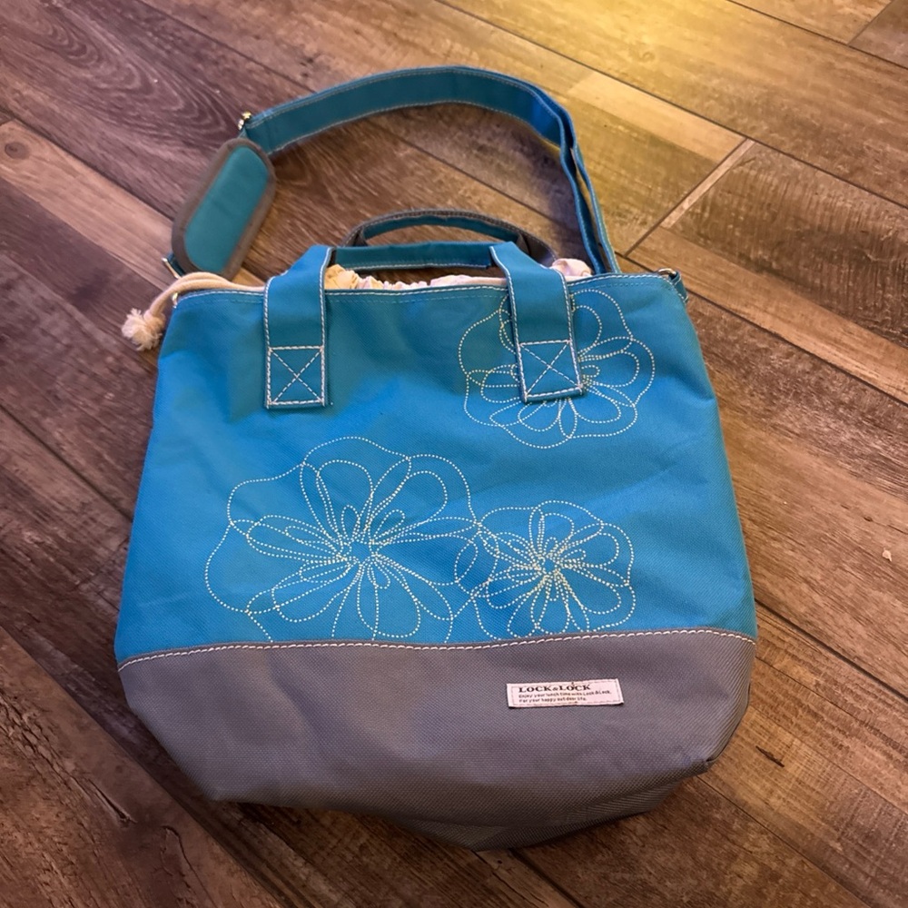 Elegant Blue and Gray Tote Bag